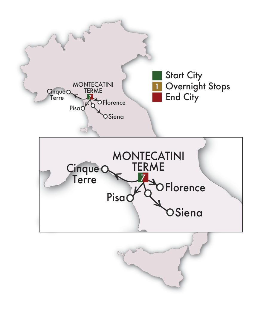 Tuscan Treasures with Cinque Terre CIE Tours