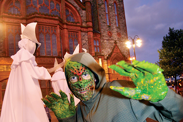 Halloween Celebrations in Derry  - a green ghoul