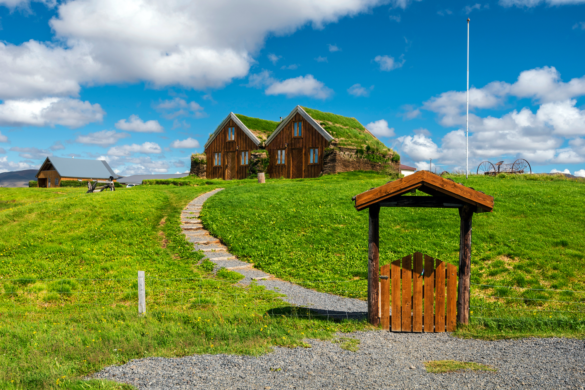 The traditional farm buildings at Modrudalur