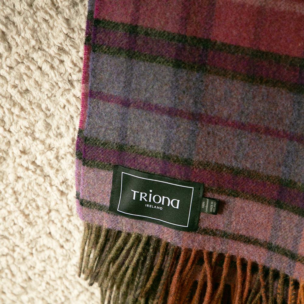 A plaid woolen blanket