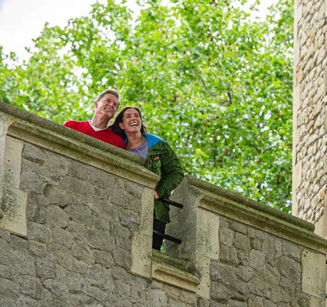 Couple on Castle Wall