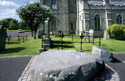 St. Patrick's Grave at Down Cathedral in Ireland
