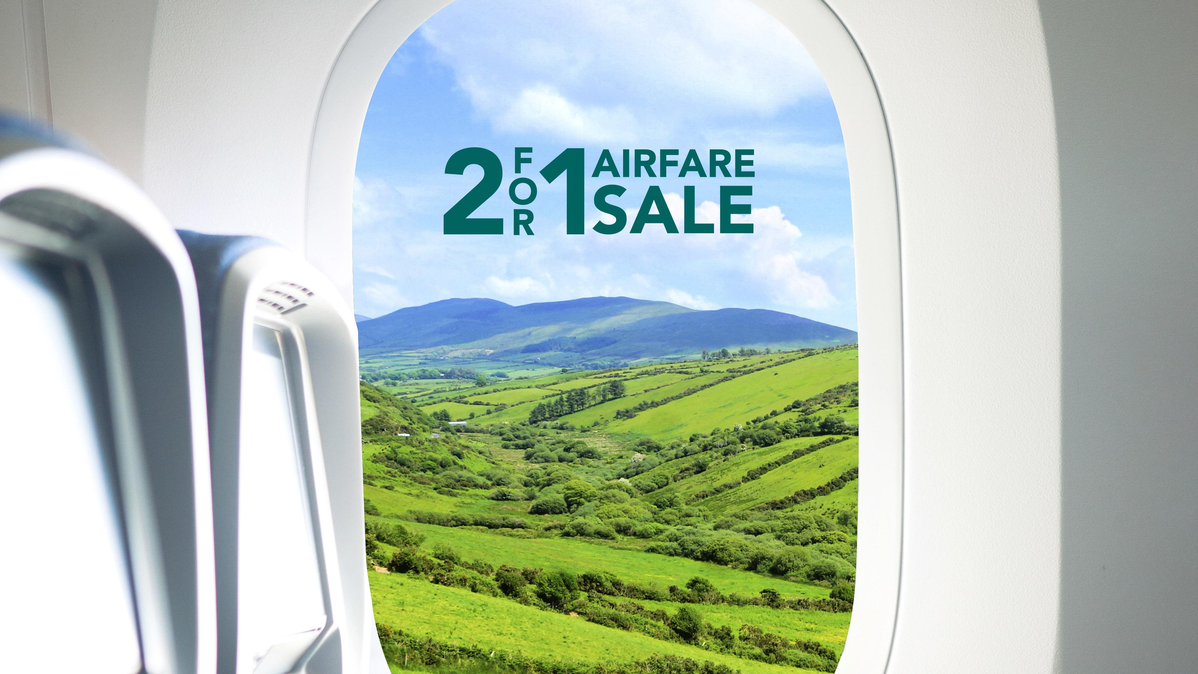 2 for 1 Airfare Sale